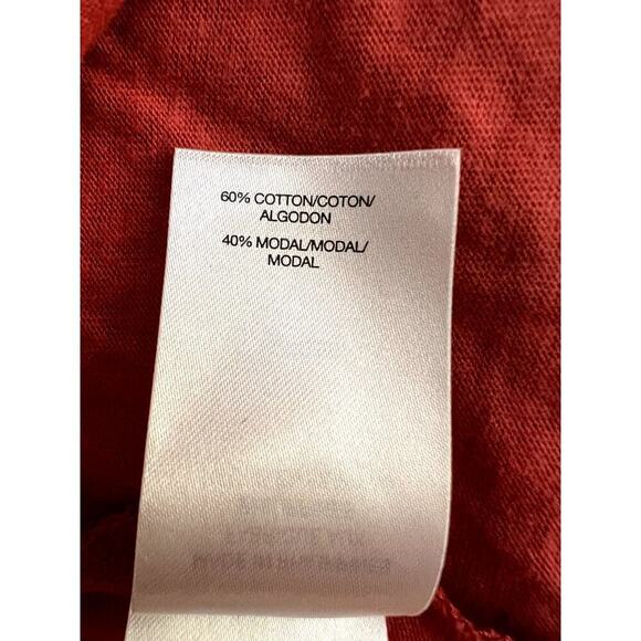 Lucky Brand Womens size XL top orange liberty floral print square neckline - Picture 11 of 12